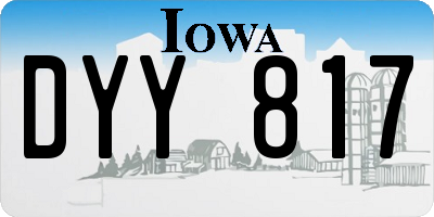 IA license plate DYY817