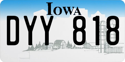 IA license plate DYY818