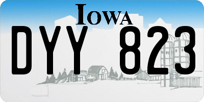 IA license plate DYY823