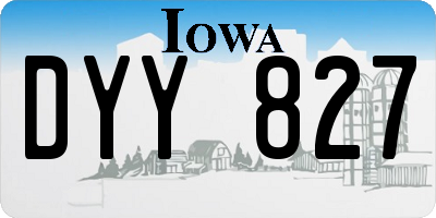 IA license plate DYY827