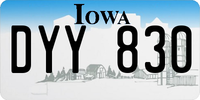 IA license plate DYY830