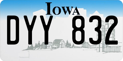 IA license plate DYY832