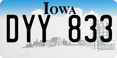 IA license plate DYY833