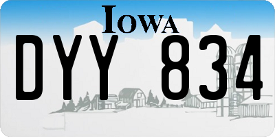 IA license plate DYY834