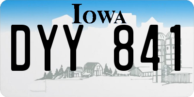 IA license plate DYY841