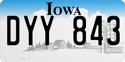 IA license plate DYY843