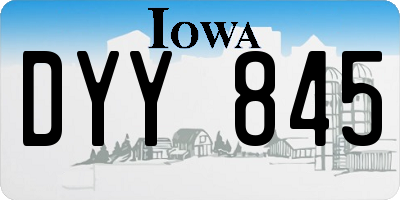 IA license plate DYY845