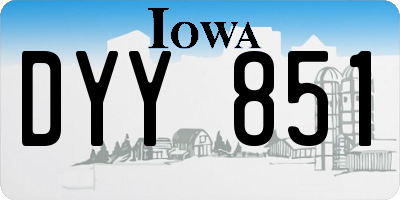 IA license plate DYY851