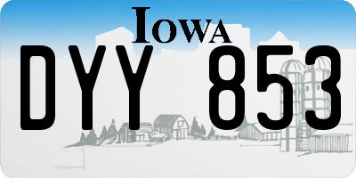 IA license plate DYY853