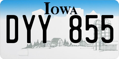 IA license plate DYY855
