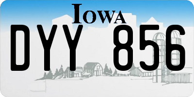 IA license plate DYY856