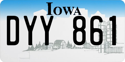 IA license plate DYY861