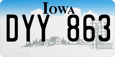 IA license plate DYY863
