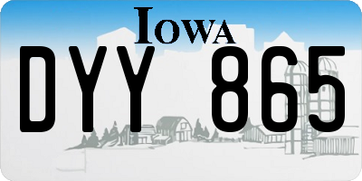 IA license plate DYY865