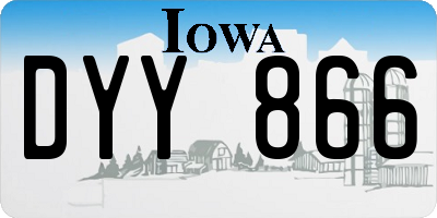IA license plate DYY866