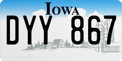 IA license plate DYY867