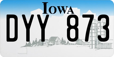 IA license plate DYY873