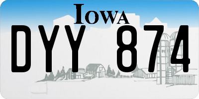 IA license plate DYY874