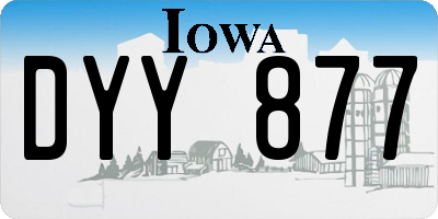 IA license plate DYY877