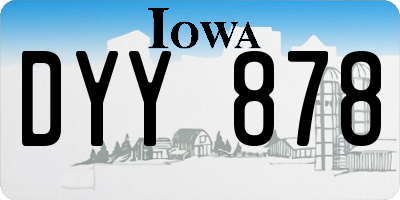 IA license plate DYY878