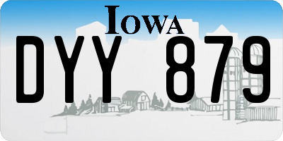 IA license plate DYY879