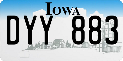 IA license plate DYY883