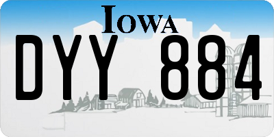 IA license plate DYY884