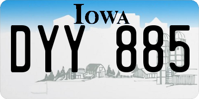 IA license plate DYY885