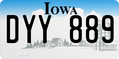 IA license plate DYY889