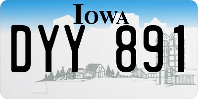 IA license plate DYY891