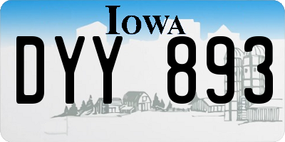 IA license plate DYY893
