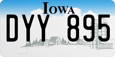 IA license plate DYY895