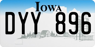 IA license plate DYY896