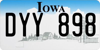 IA license plate DYY898