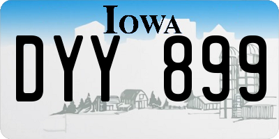 IA license plate DYY899