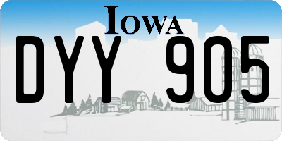 IA license plate DYY905