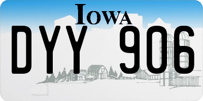 IA license plate DYY906