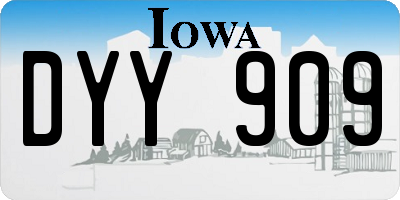 IA license plate DYY909