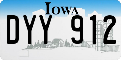 IA license plate DYY912