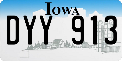 IA license plate DYY913