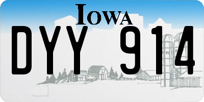 IA license plate DYY914