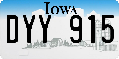 IA license plate DYY915