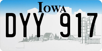 IA license plate DYY917
