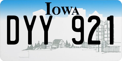IA license plate DYY921