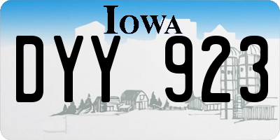 IA license plate DYY923