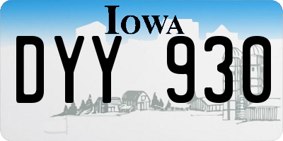 IA license plate DYY930