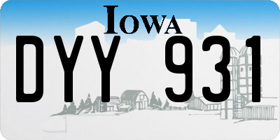 IA license plate DYY931