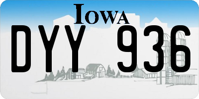 IA license plate DYY936