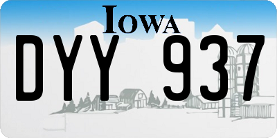 IA license plate DYY937