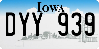 IA license plate DYY939